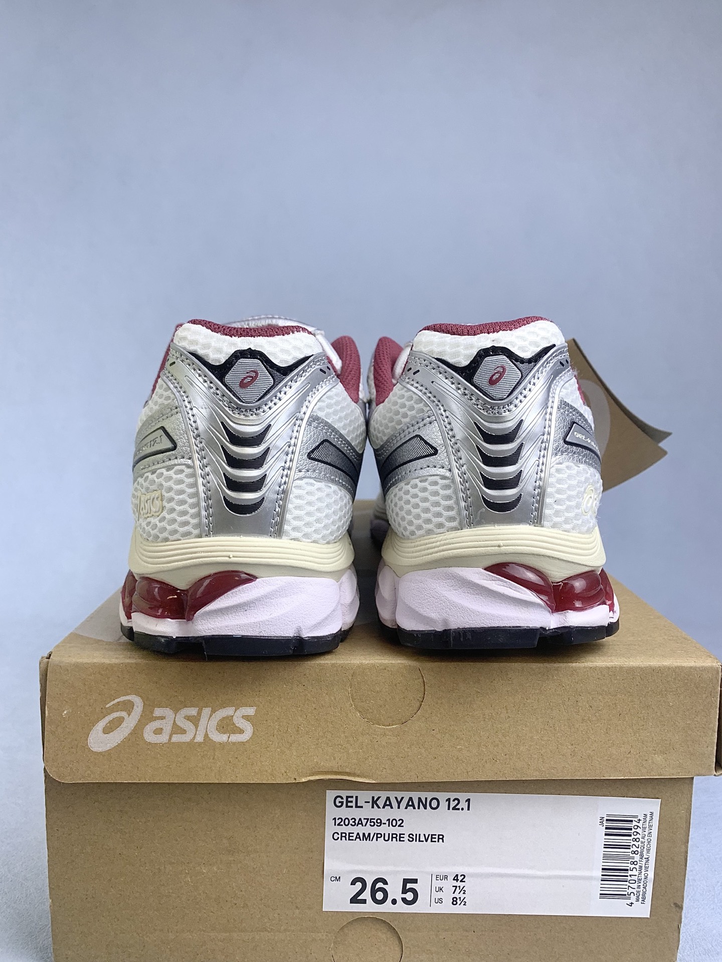 Asics Gel-Kayano 12.1 "Cream/Pure Silver"