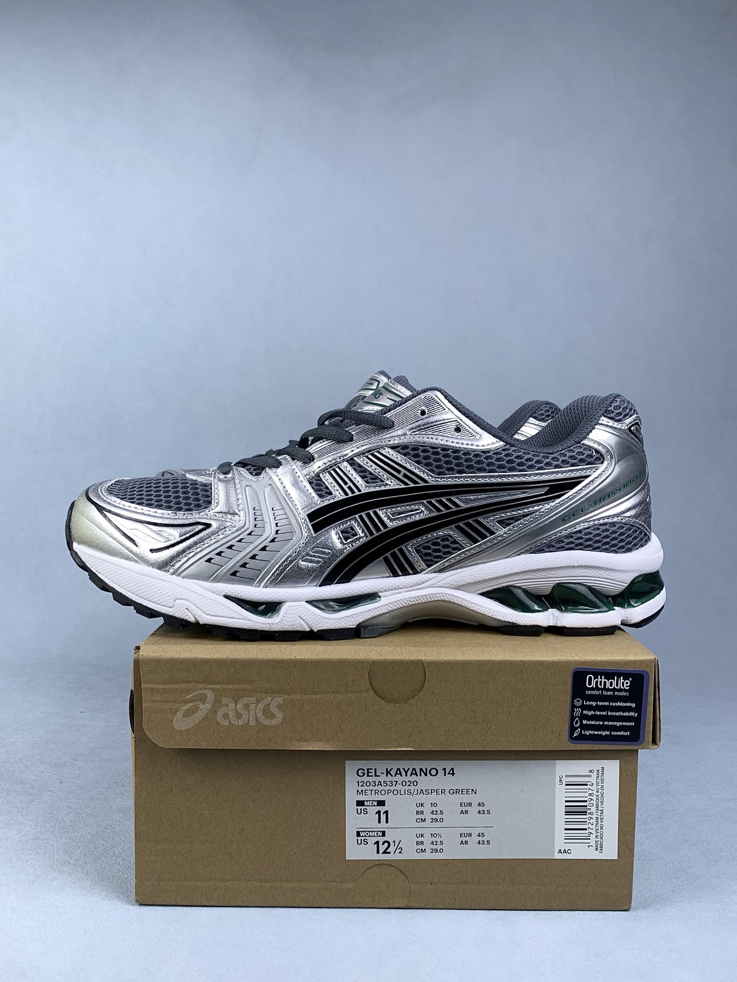 Asics Gel-Kayano 14 "Metropolis/Jasper Green"