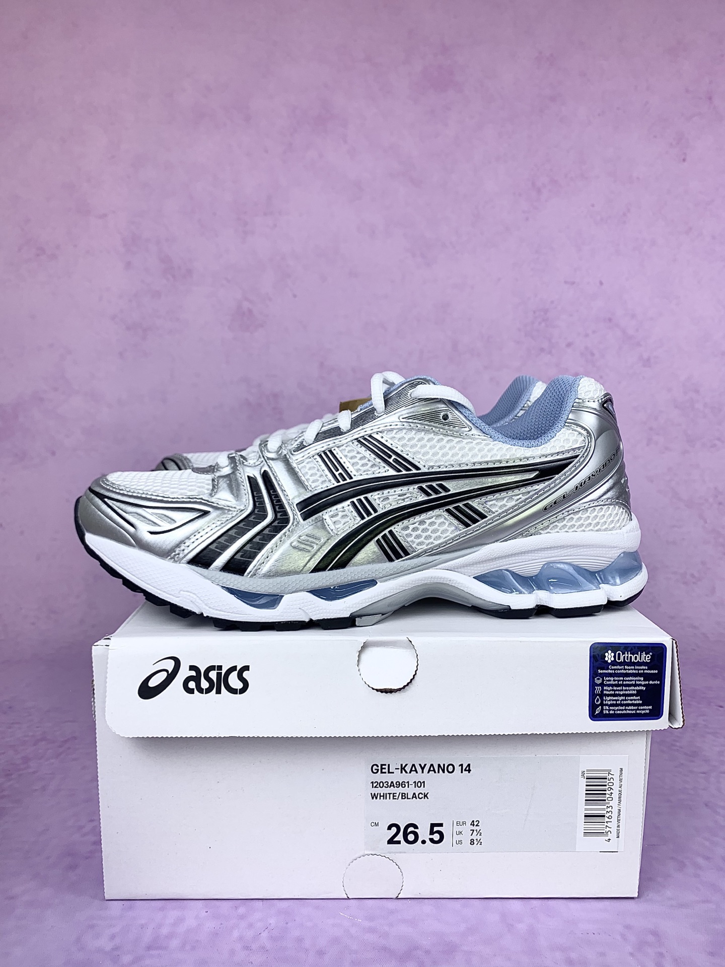 JJJJound × Asics Gel-Kayano 14 "White/Black/Blue"