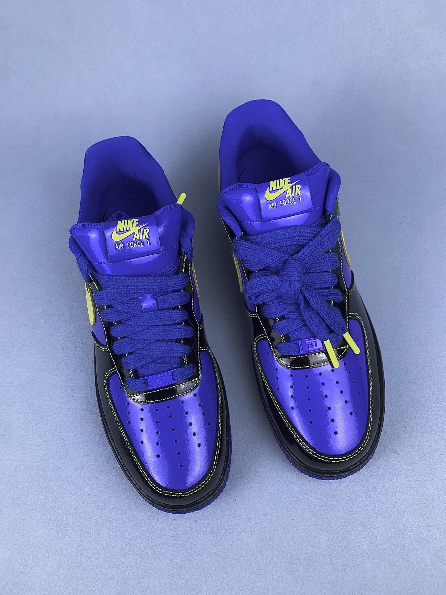 Central Cee × Nike Air Force 1 Low "Black/Optic Yellow/Racer Blue" (Friends & Family) IQ1402-010