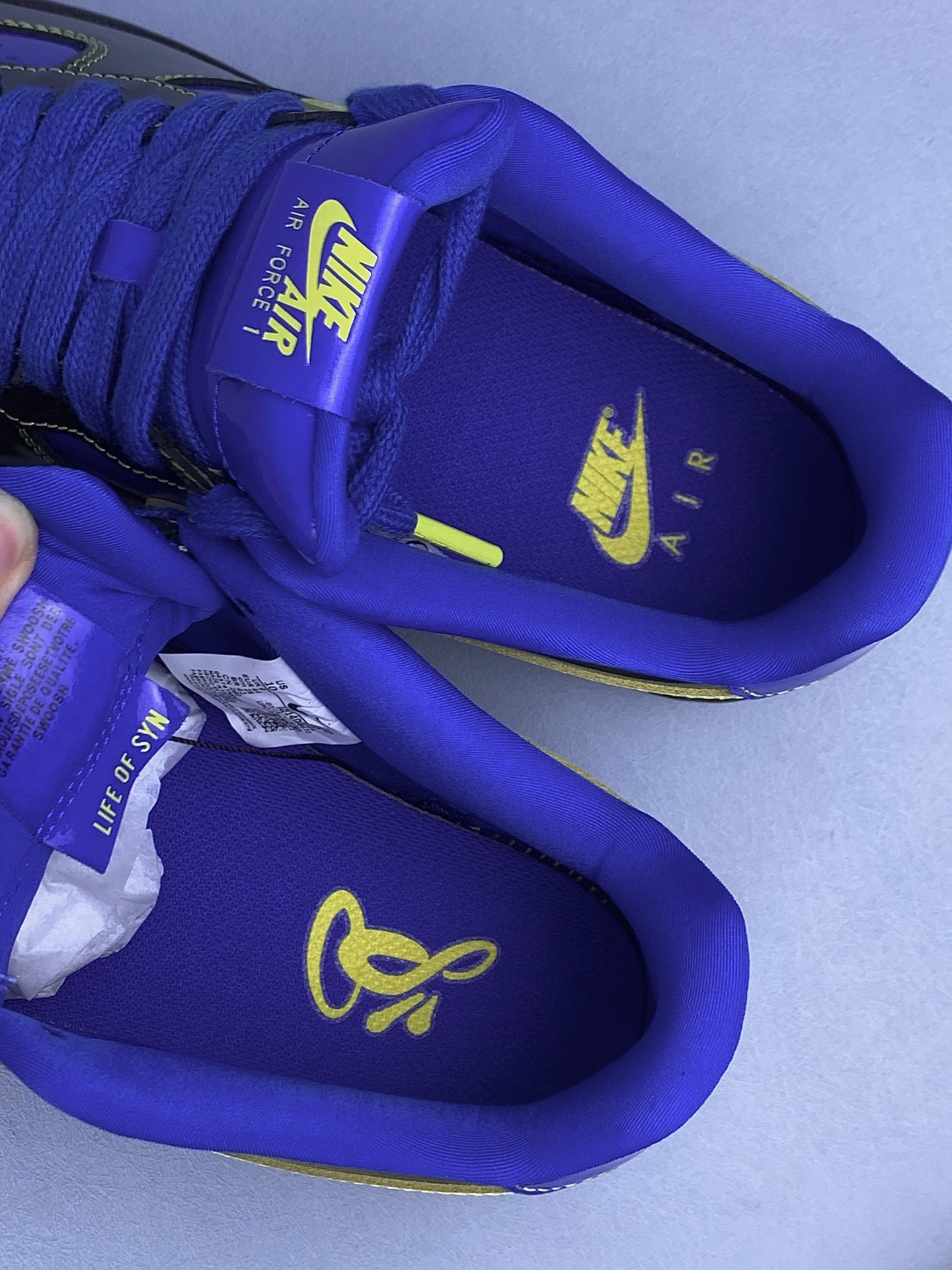 Central Cee × Nike Air Force 1 Low "Black/Optic Yellow/Racer Blue" (Friends & Family) IQ1402-010