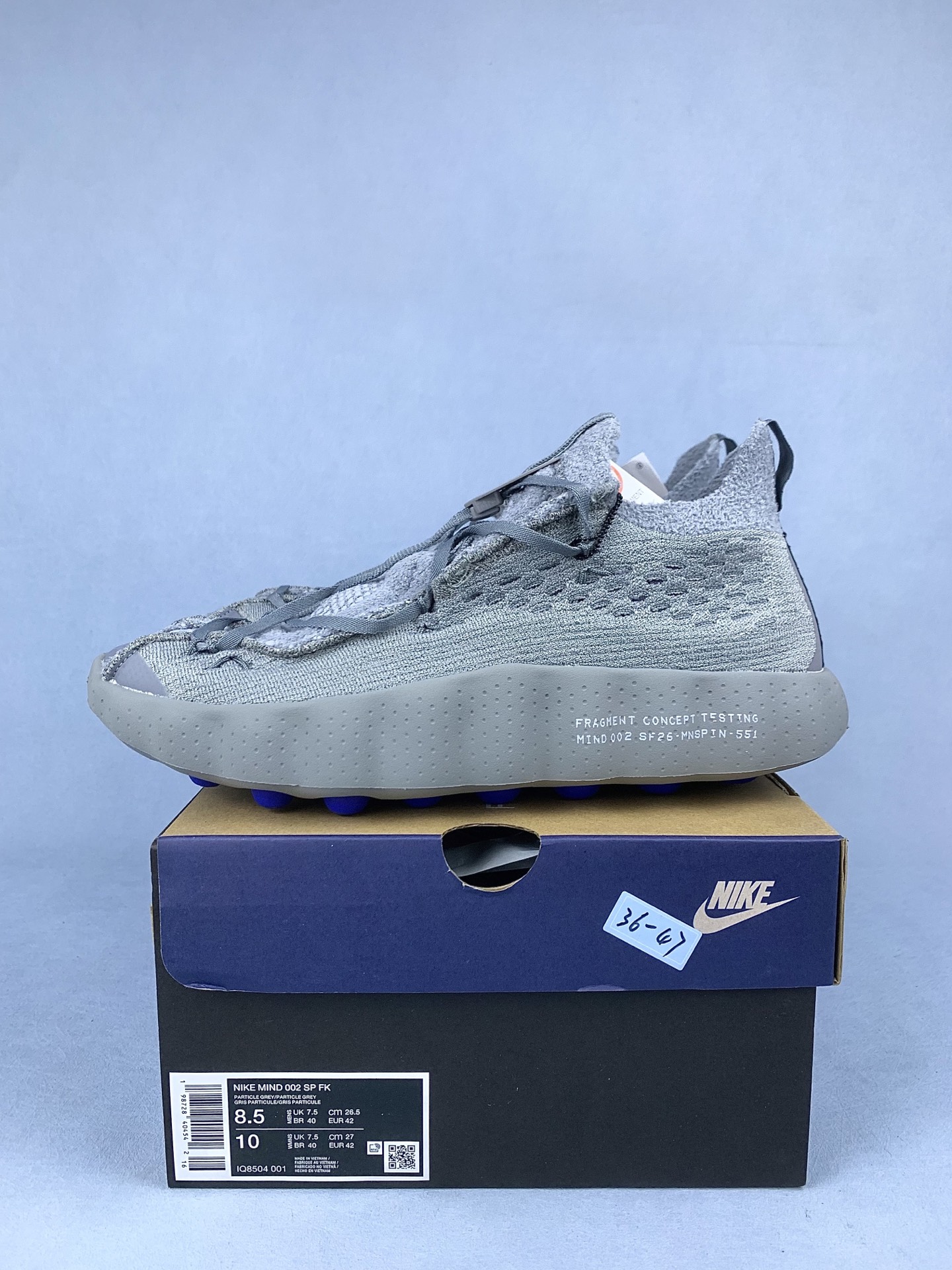 fragment design × Nike Mind 002 Flyknit "Particle Grey"