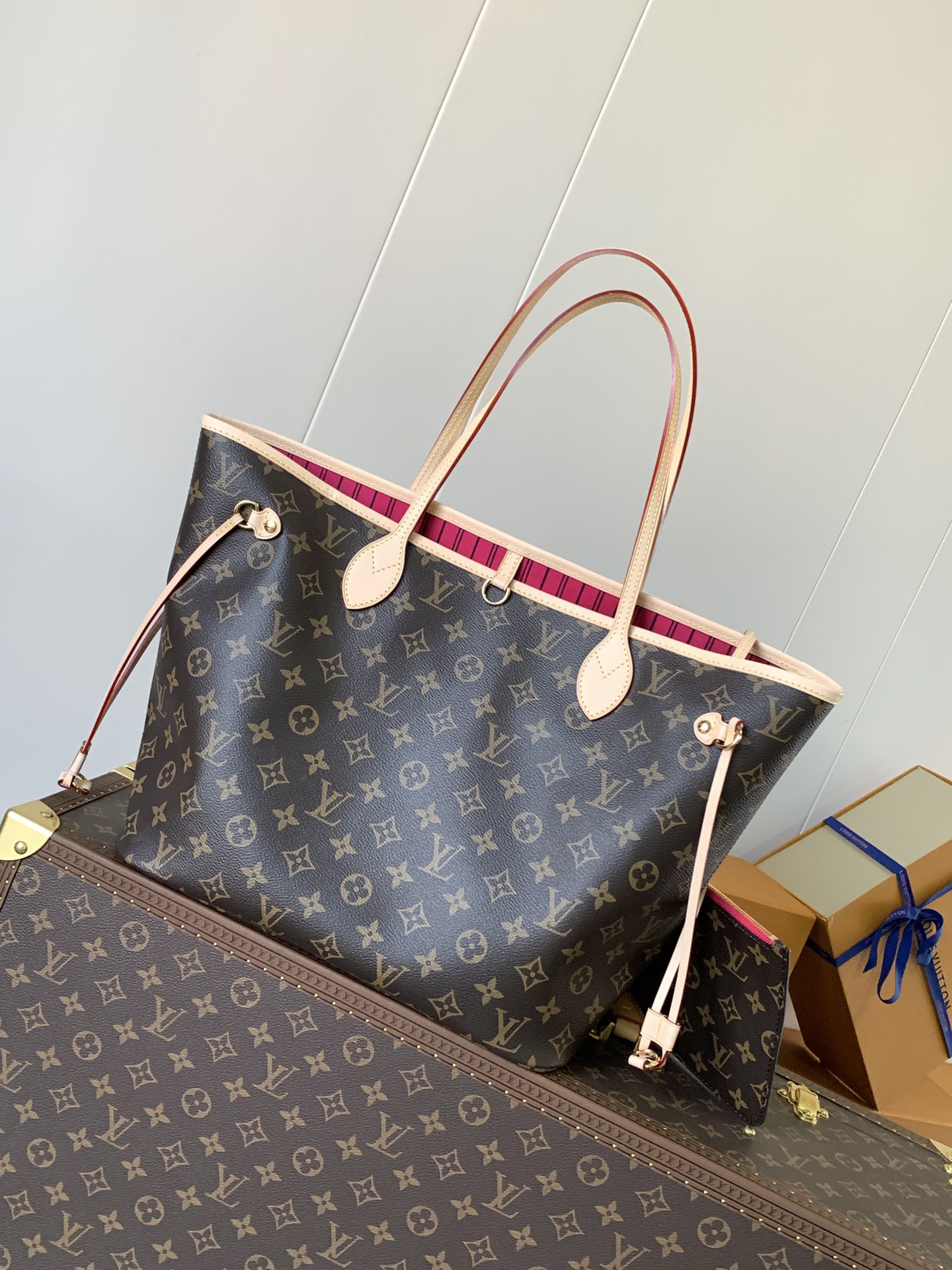 Louis Vuitton Neverfull MM Tote Bag M41178 Monogram Canvas Large Capacity Shoulder Bag