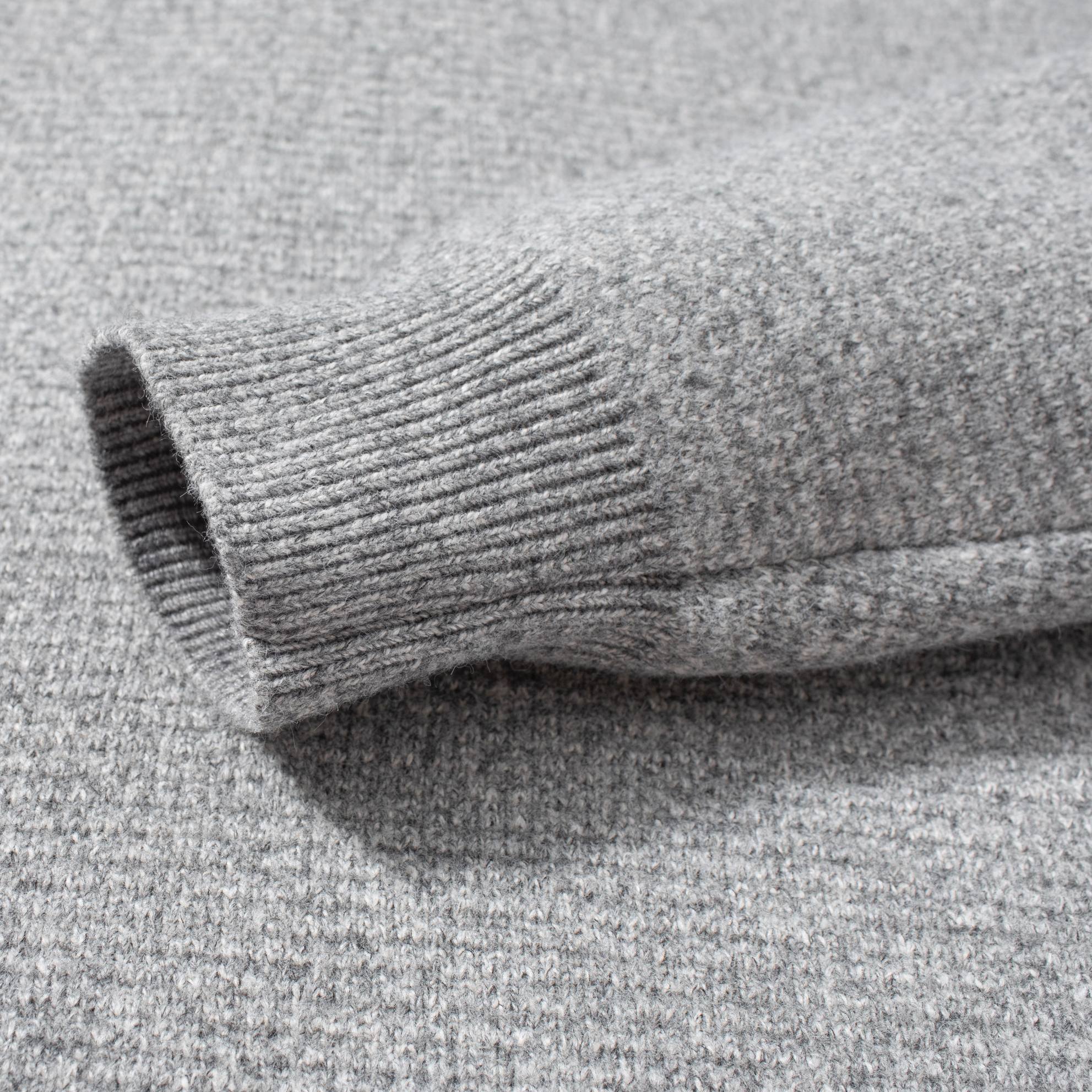 PRADA classic triangle leather label shirt collar faux two-piece knit sweater