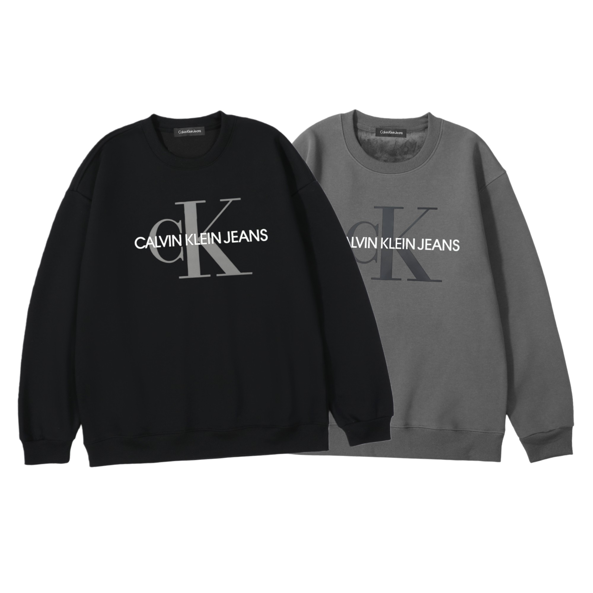 Calvin Klein/CK Printed Mink Fleece Crew Neck Sweatshirt