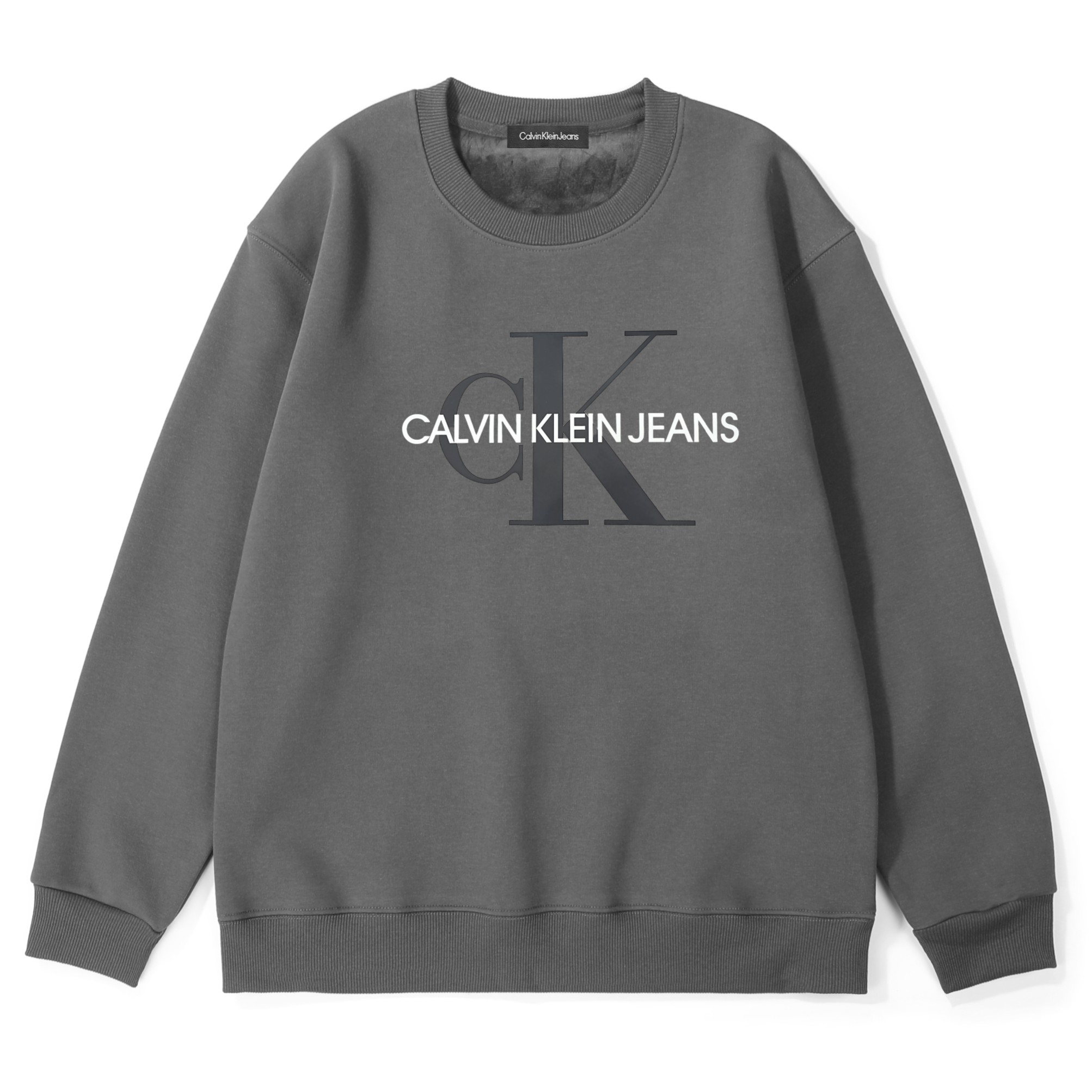 Calvin Klein/CK Printed Mink Fleece Crew Neck Sweatshirt