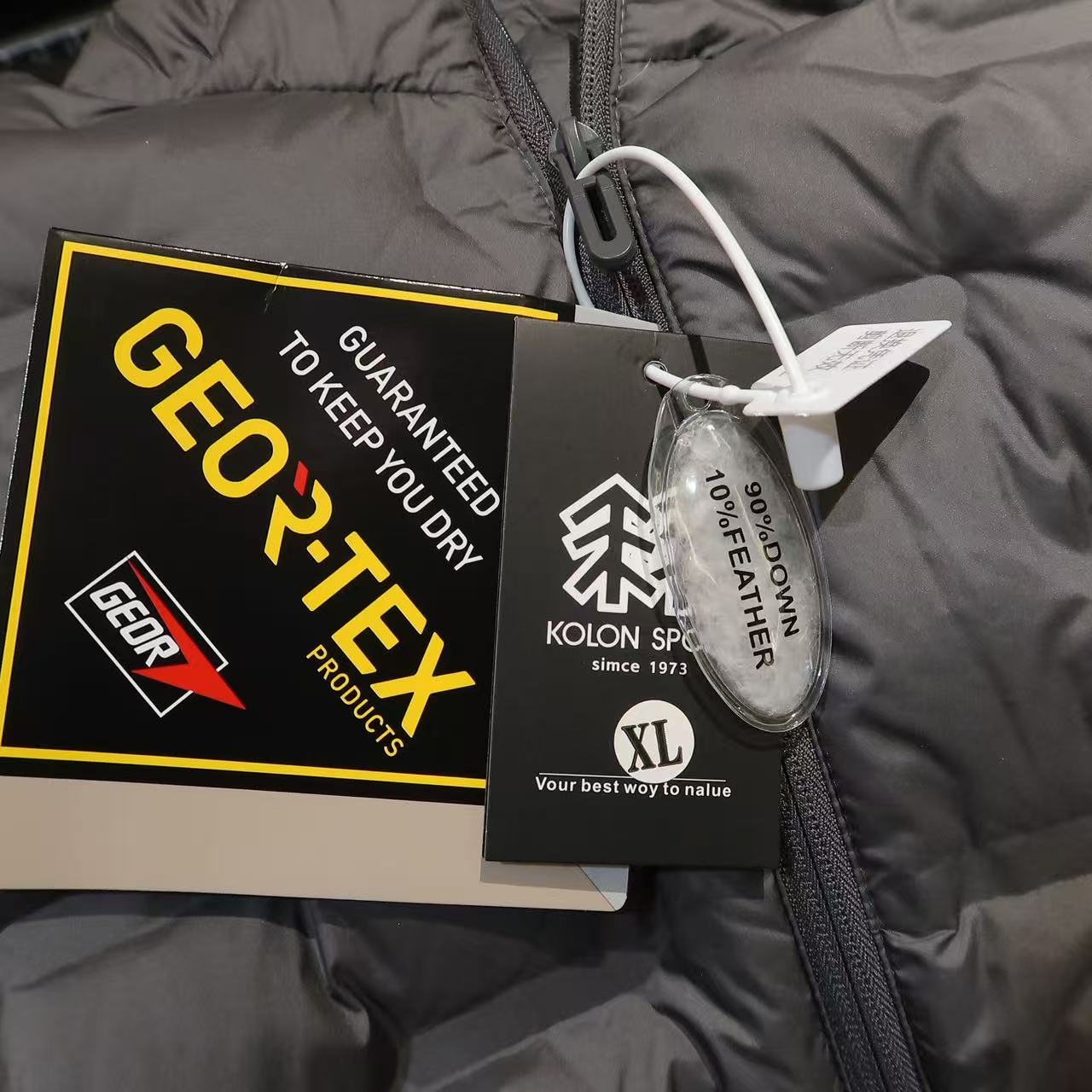 KOLON SPORT Outdoor Lightweight Hooded Down Jacket, Unisex