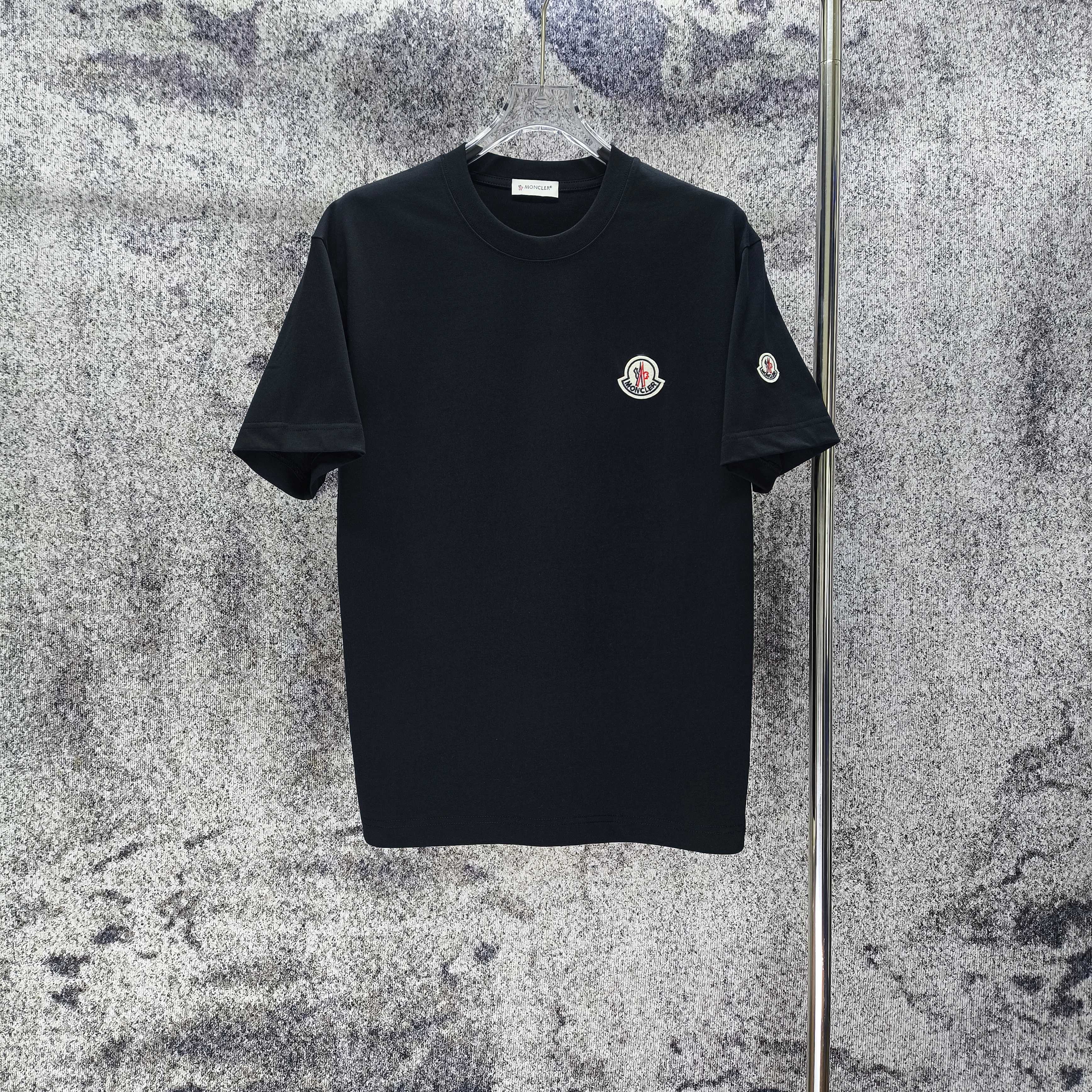 MONCLER 2026 Spring/Summer 280g Short Sleeve T-Shirt Loose Fit Unisex S-XXL Black/White