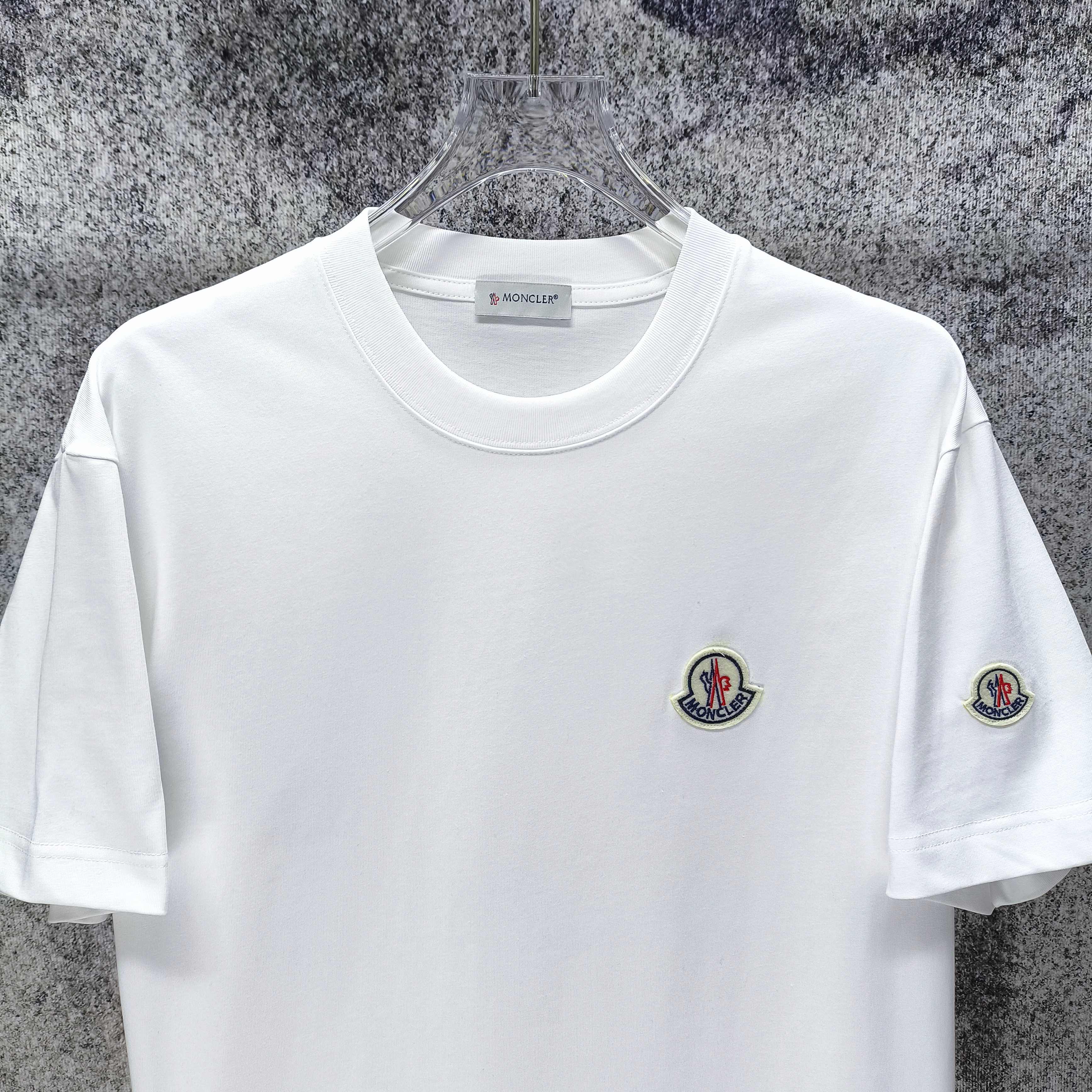 MONCLER 2026 Spring/Summer 280g Short Sleeve T-Shirt Loose Fit Unisex S-XXL Black/White