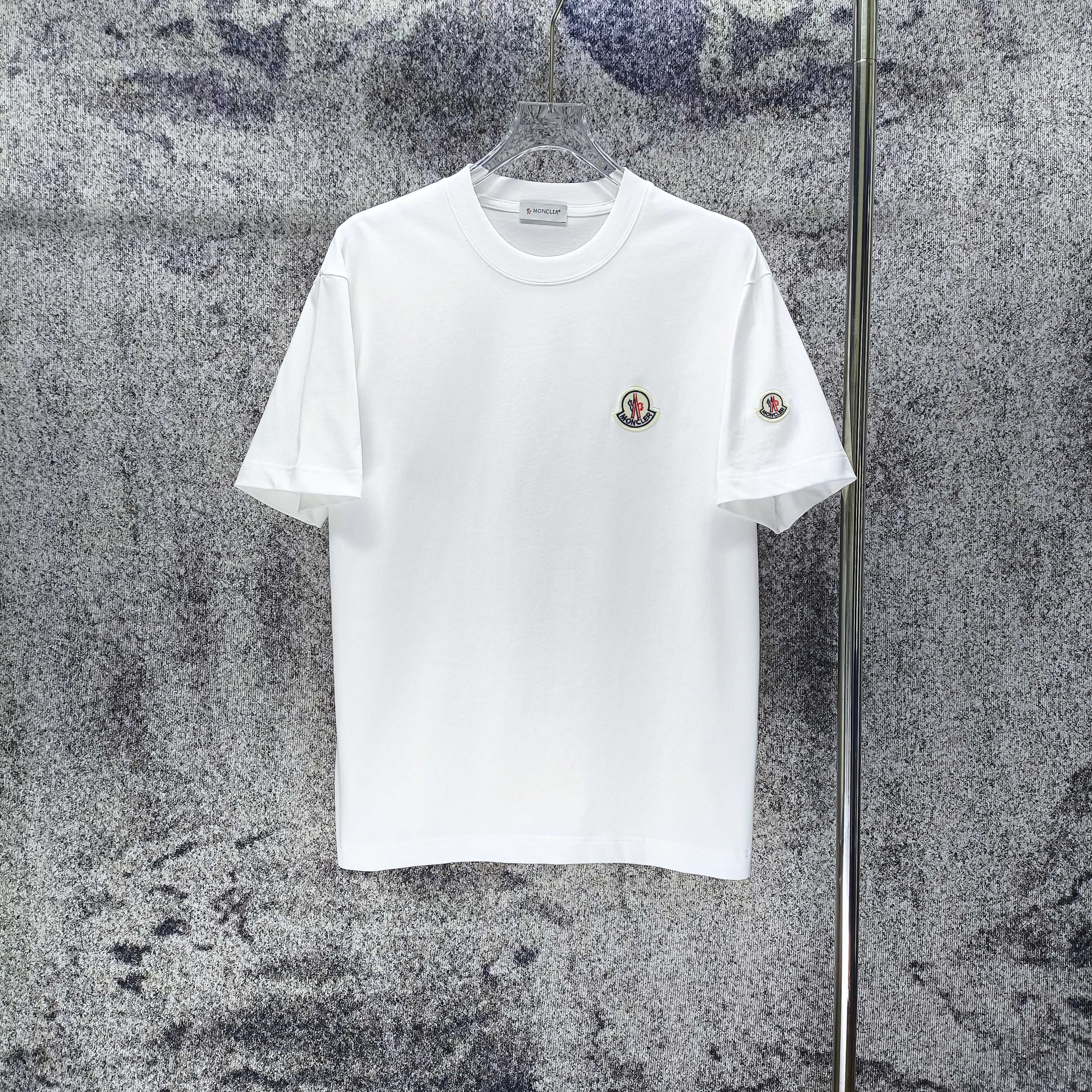 MONCLER 2026 Spring/Summer 280g Short Sleeve T-Shirt Loose Fit Unisex S-XXL Black/White