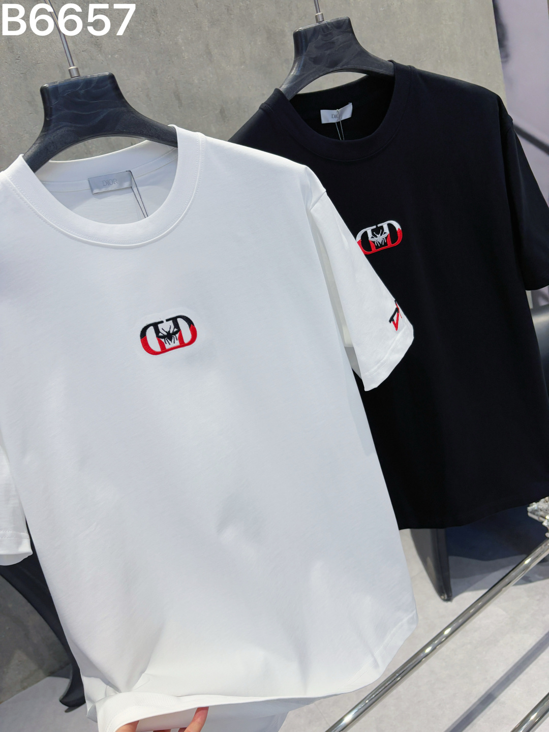 Dior 26SS New Embroidered Logo Letter Short-Sleeve T-Shirt