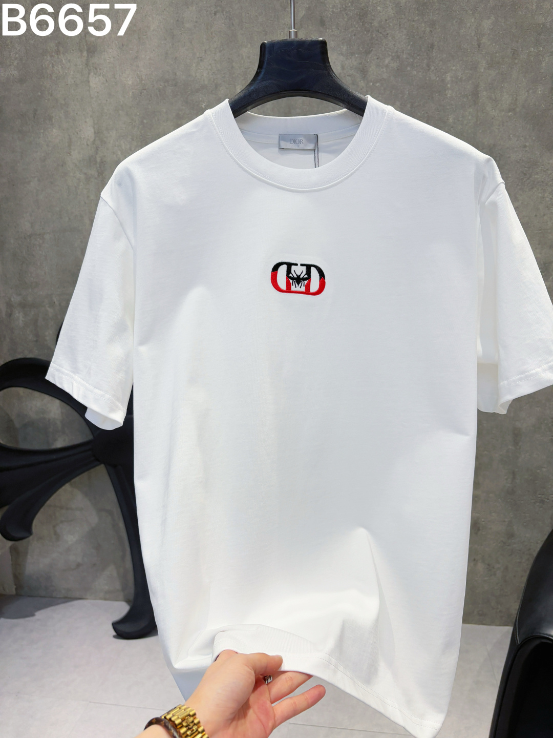 Dior 26SS New Embroidered Logo Letter Short-Sleeve T-Shirt