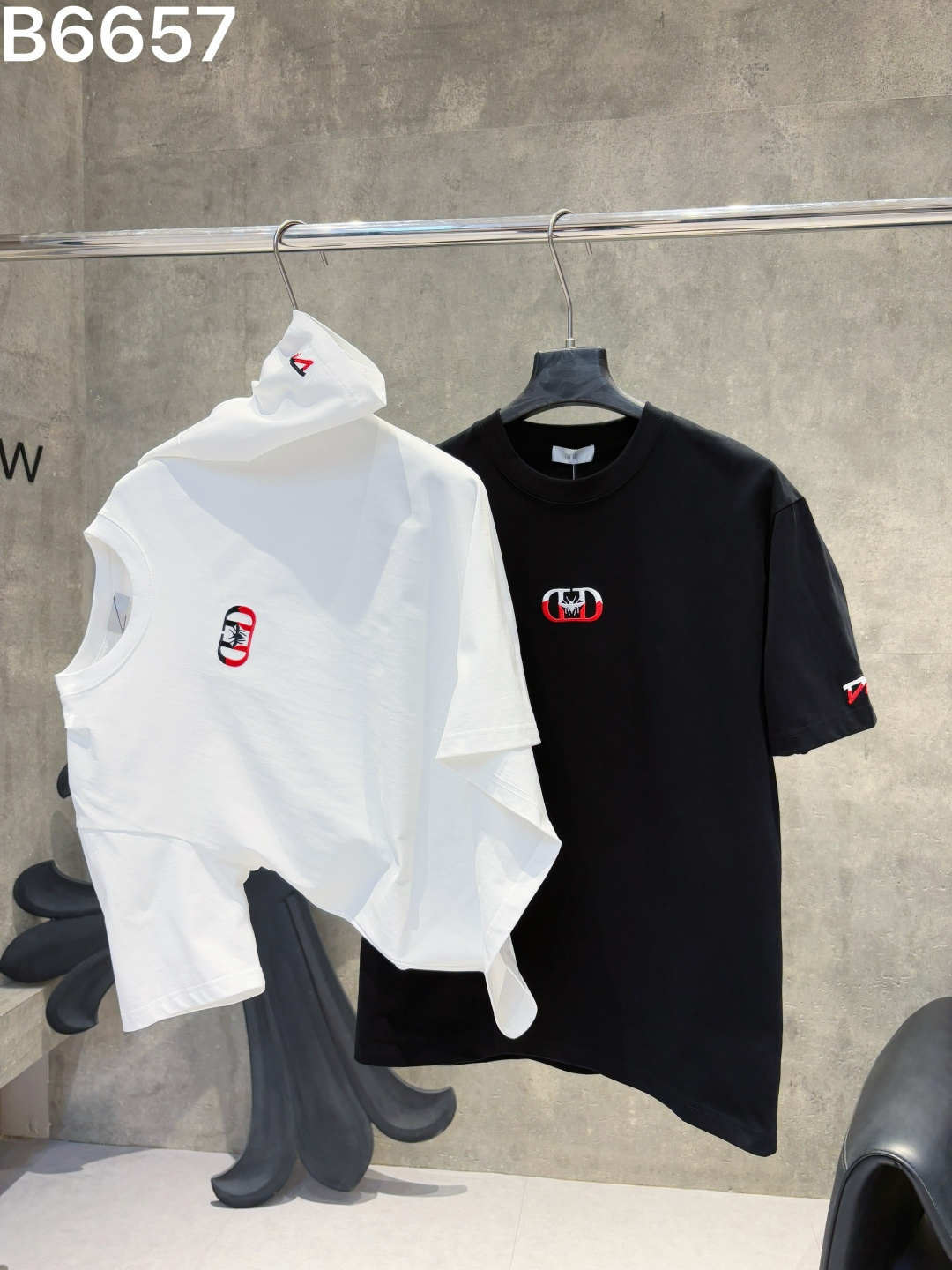 Dior 26SS New Embroidered Logo Letter Short-Sleeve T-Shirt