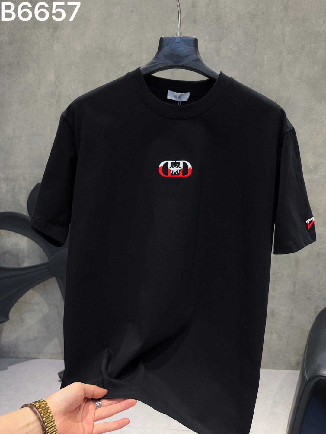 Dior 26SS New Embroidered Logo Letter Short-Sleeve T-Shirt