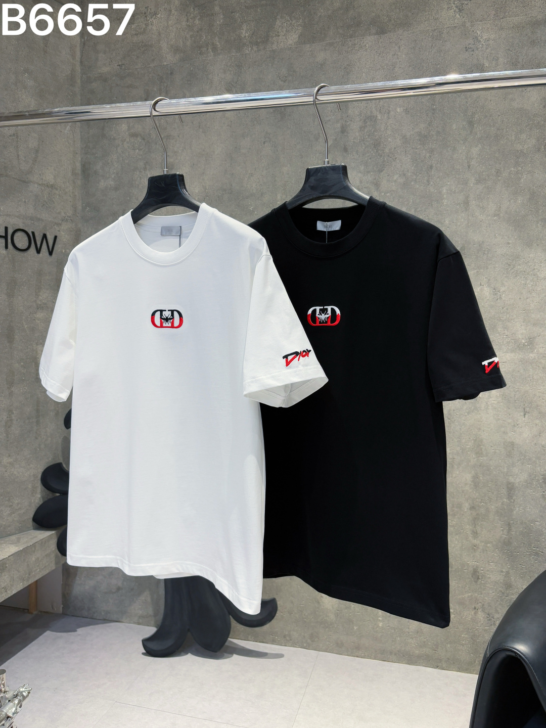 Dior 26SS New Embroidered Logo Letter Short-Sleeve T-Shirt