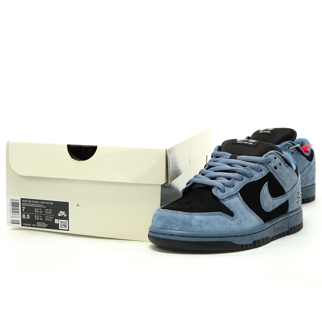 Supreme × Nike SB Dunk Low "Ocean Fog" (North America Exclusive) (25FW Week2)