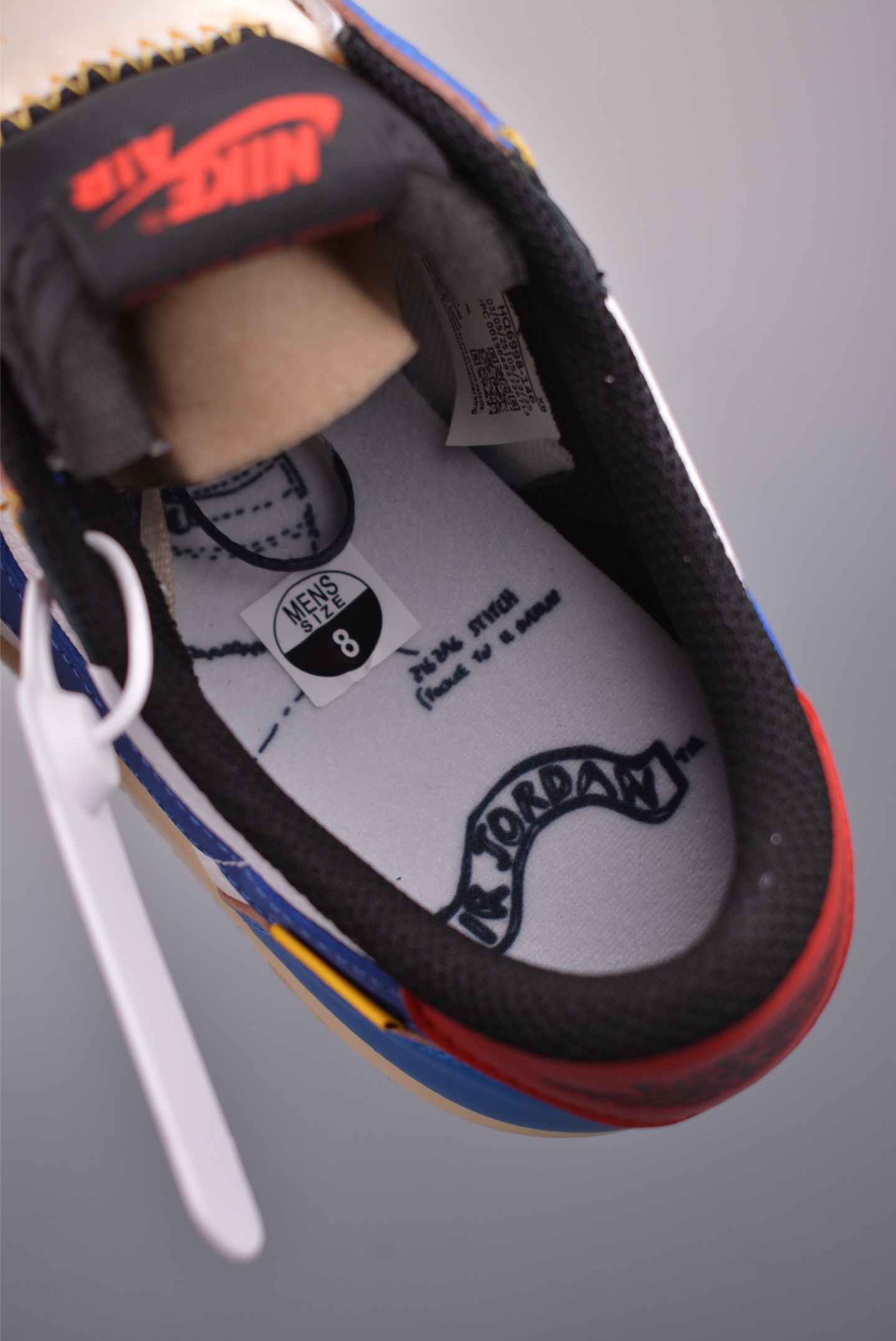 NIKE Air Jordan 1 Low White and blue barbs