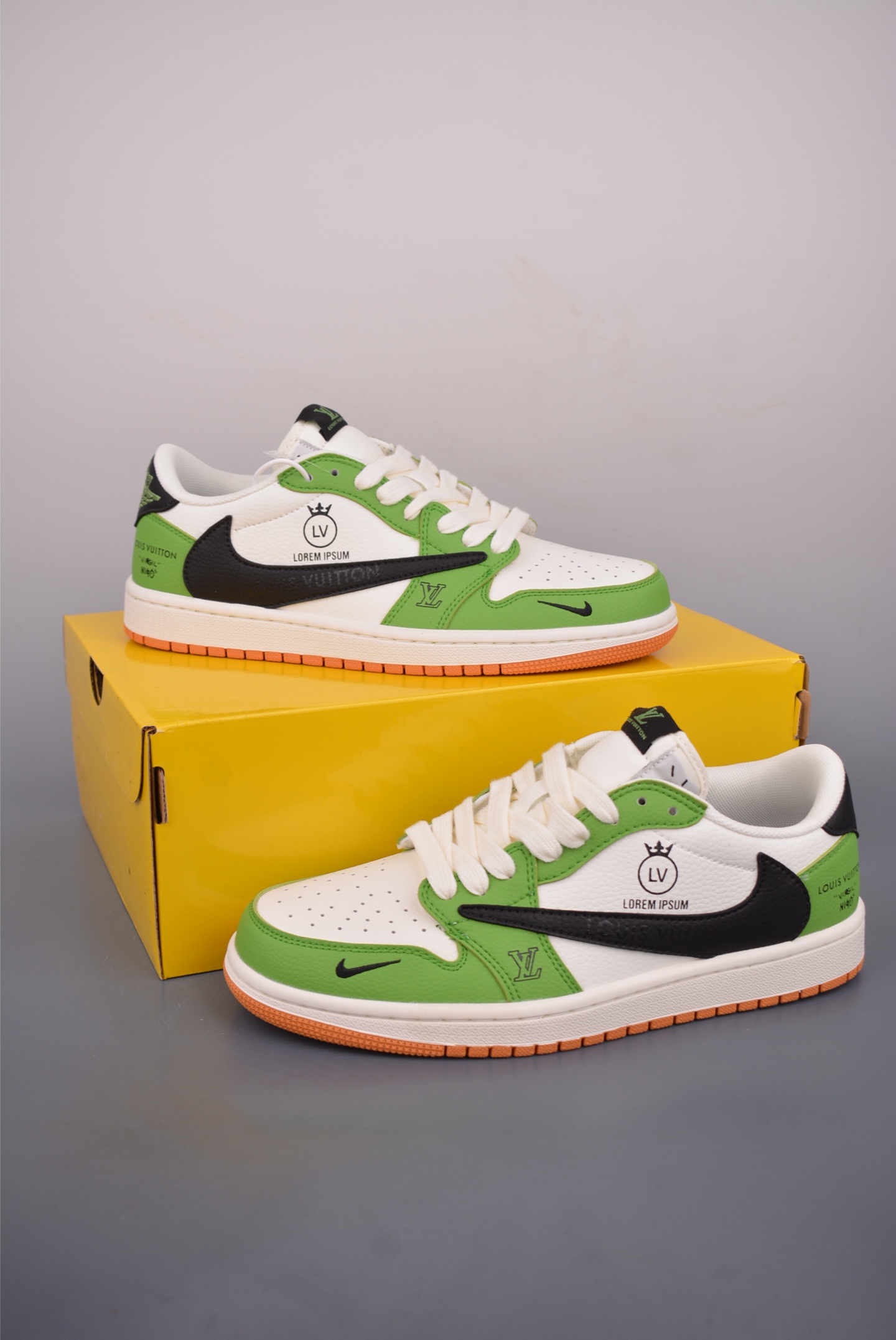 Nike Fragment x Travis Scott x LV Air Jordan 1 Low Low-resistance shoes