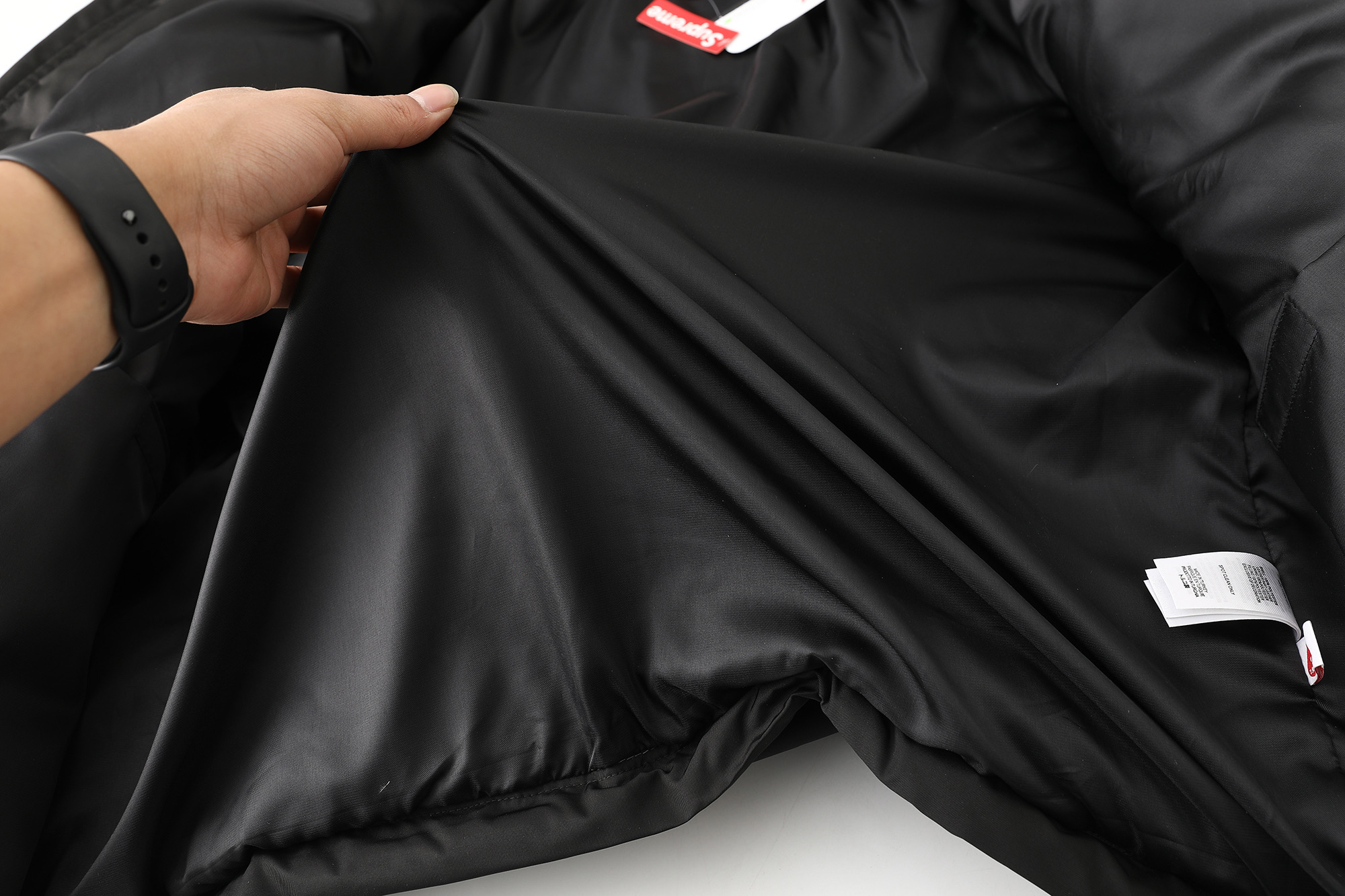 Supreme  25FW LEATHER YOKE PUFFER JACKET