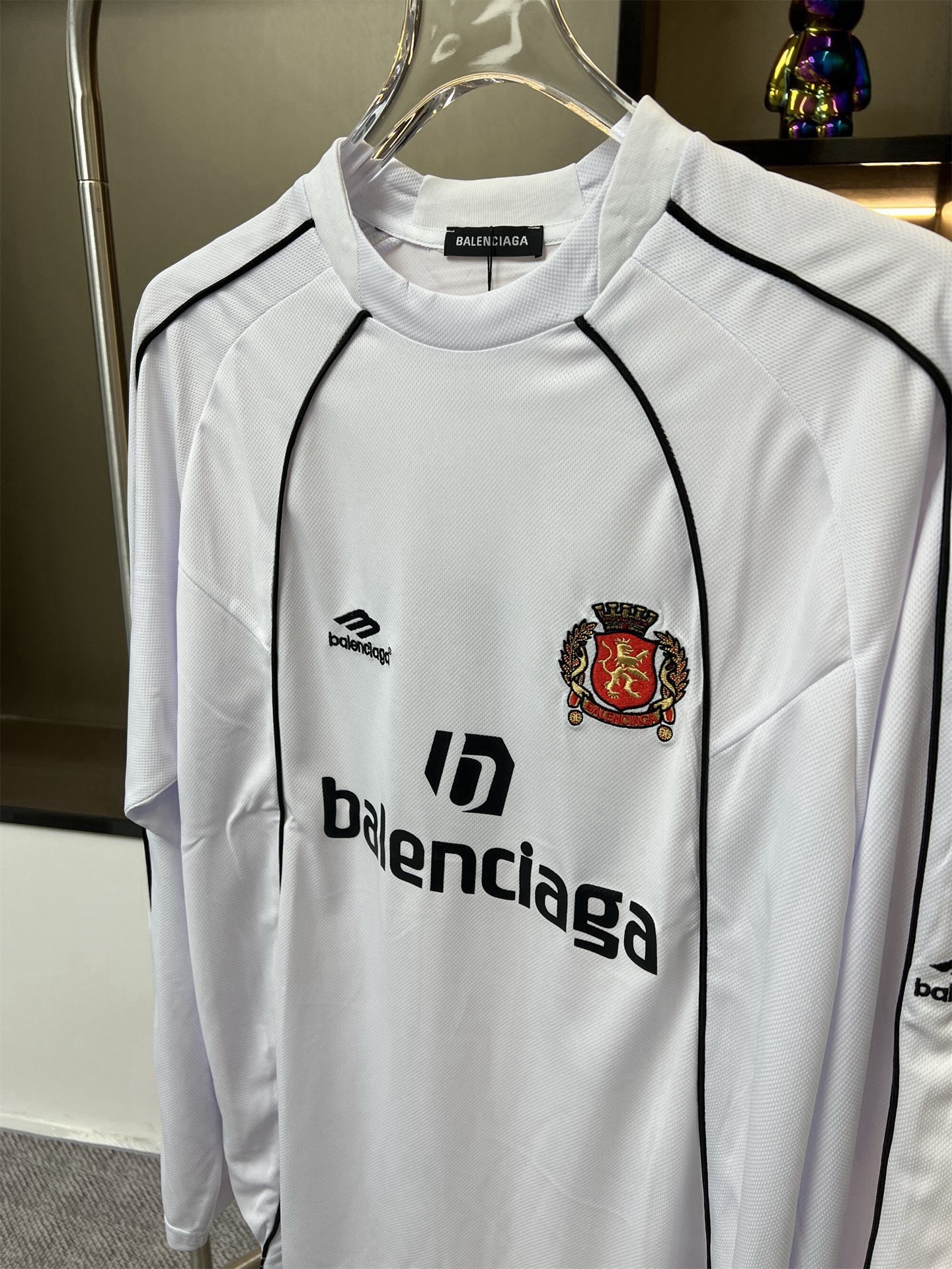 Balenciaga 2025FW Custom Collaboration No. 10 Manchester United Jersey Couple Casual Long Sleeve