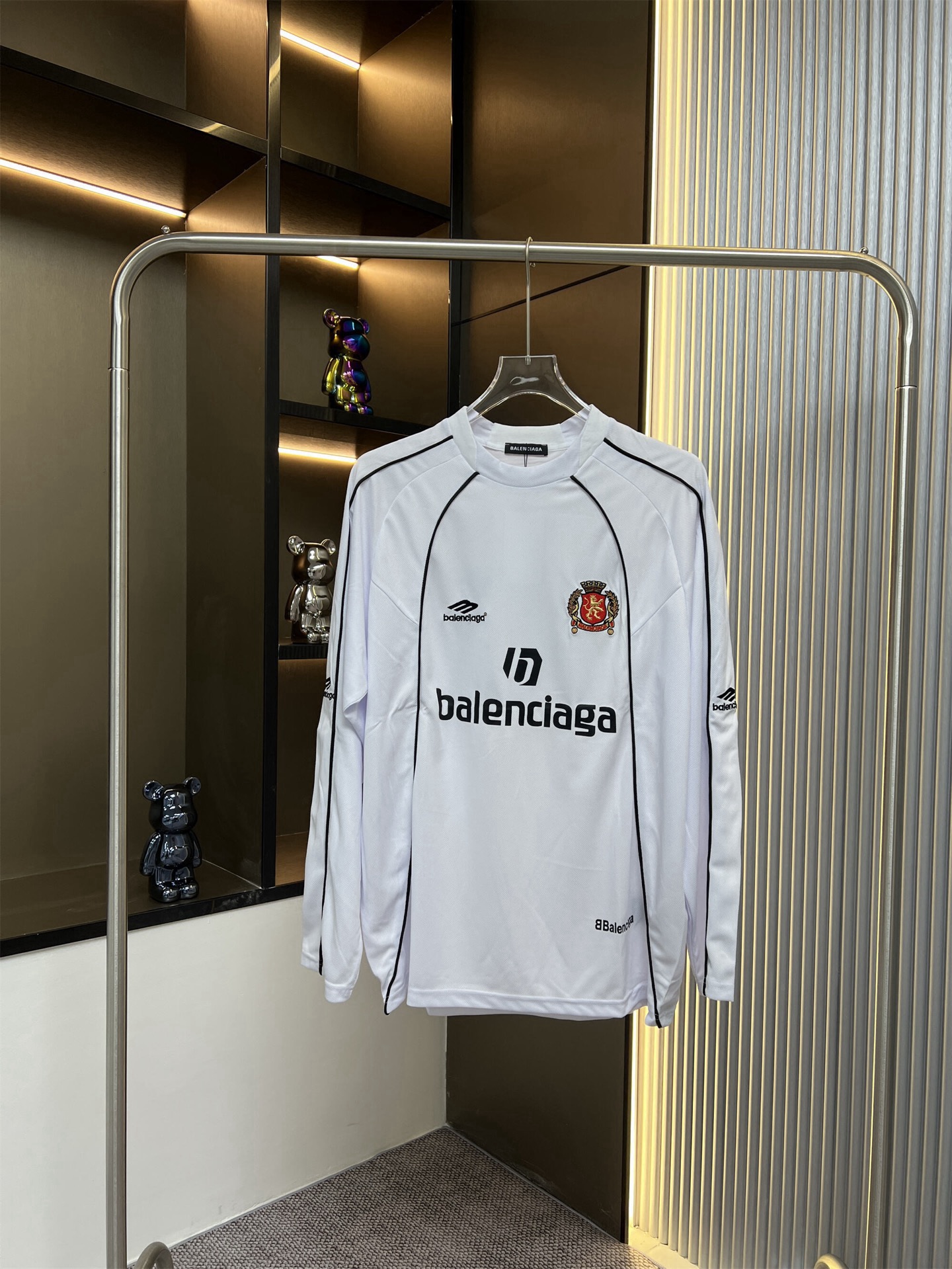 Balenciaga 2025FW Custom Collaboration No. 10 Manchester United Jersey Couple Casual Long Sleeve