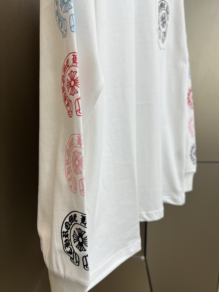 Chrome Hearts 2025FW New Style Sanskrit Letter Neckline Casual Long-Sleeved Shirt for Couples