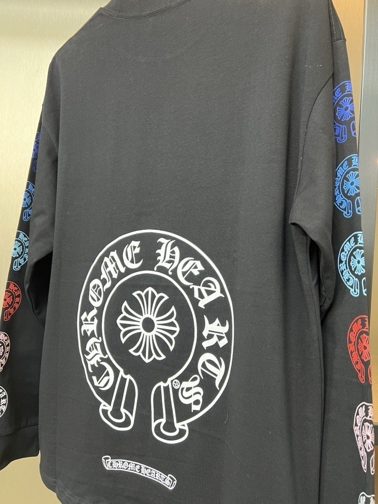 Chrome Hearts 2025FW New Style Sanskrit Letter Neckline Casual Long-Sleeved Shirt for Couples