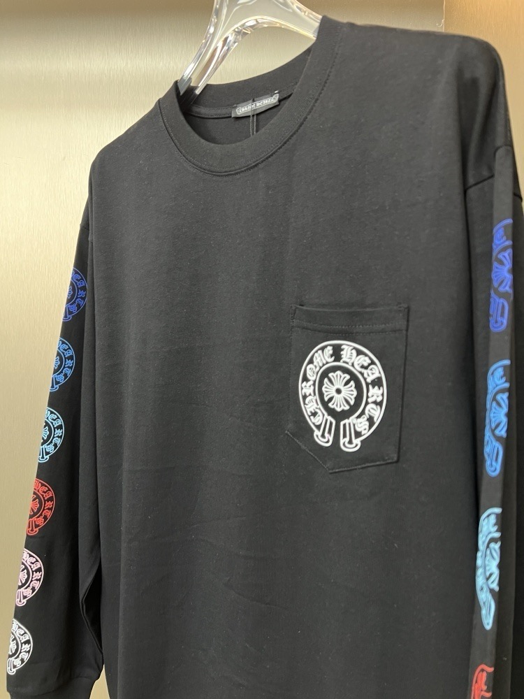 Chrome Hearts 2025FW New Style Sanskrit Letter Neckline Casual Long-Sleeved Shirt for Couples