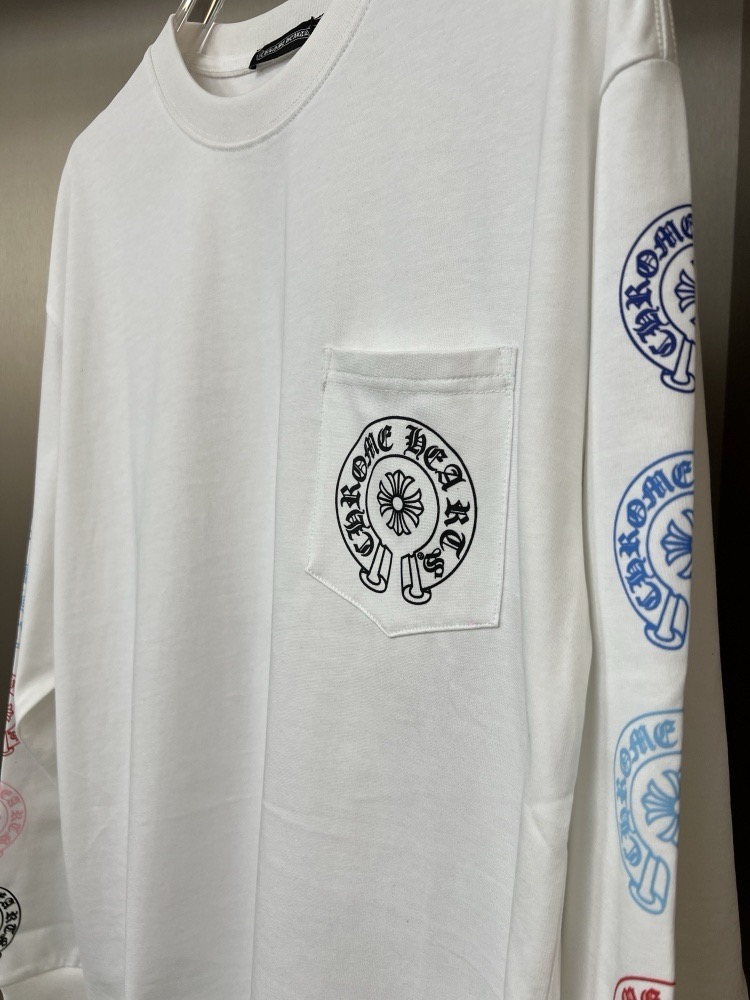 Chrome Hearts 2025FW New Style Sanskrit Letter Neckline Casual Long-Sleeved Shirt for Couples