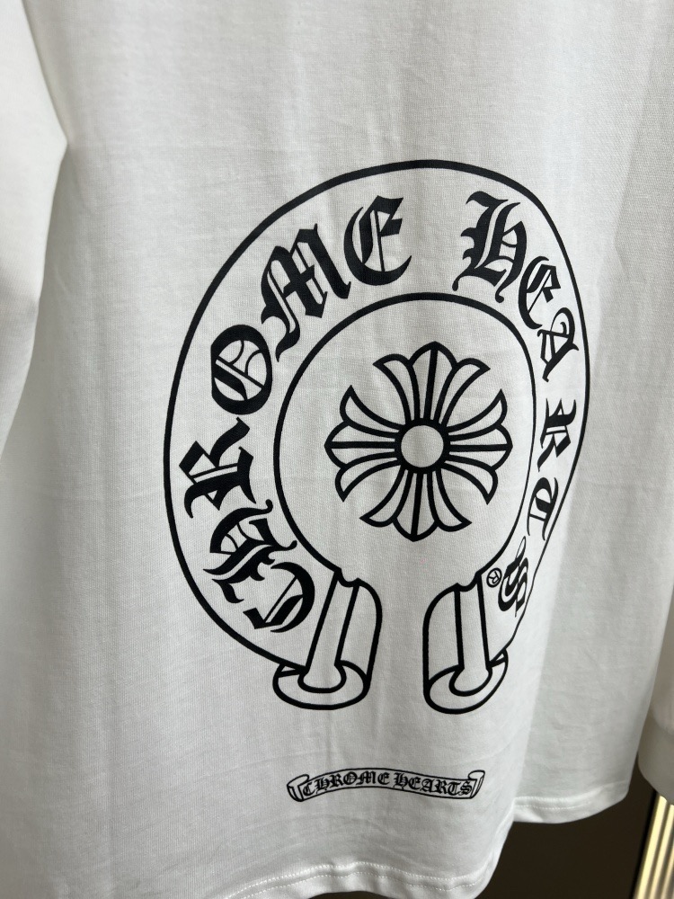 Chrome Hearts 2025FW New Style Sanskrit Letter Neckline Casual Long-Sleeved Shirt for Couples