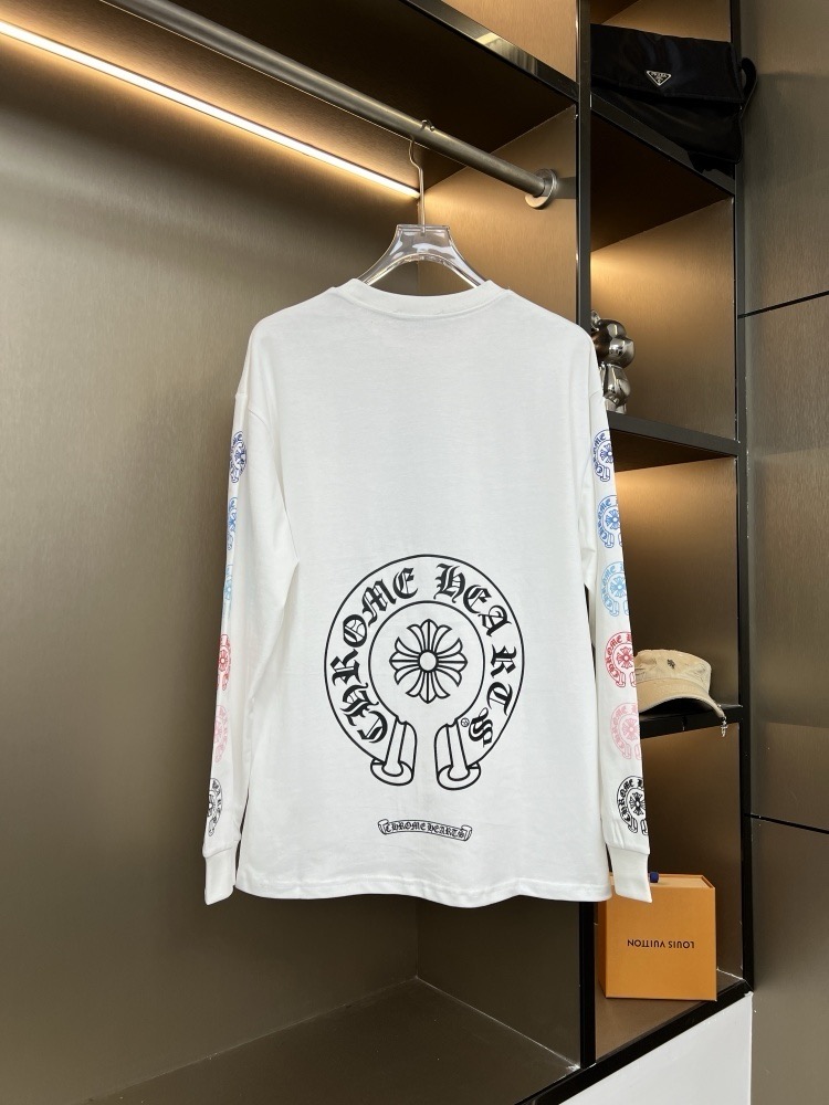 Chrome Hearts 2025FW New Style Sanskrit Letter Neckline Casual Long-Sleeved Shirt for Couples