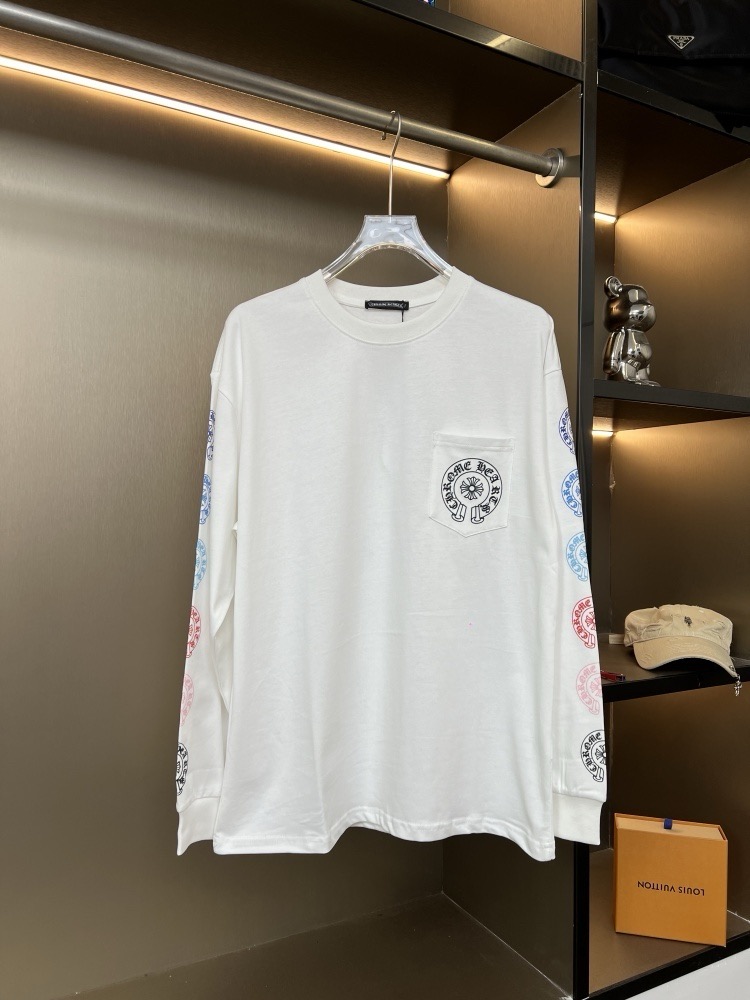 Chrome Hearts 2025FW New Style Sanskrit Letter Neckline Casual Long-Sleeved Shirt for Couples