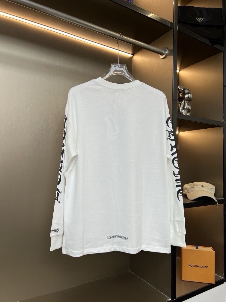 Chrome Hearts 2025FW New Style Sanskrit Letter Neckline Casual Long-Sleeved Shirt for Couples