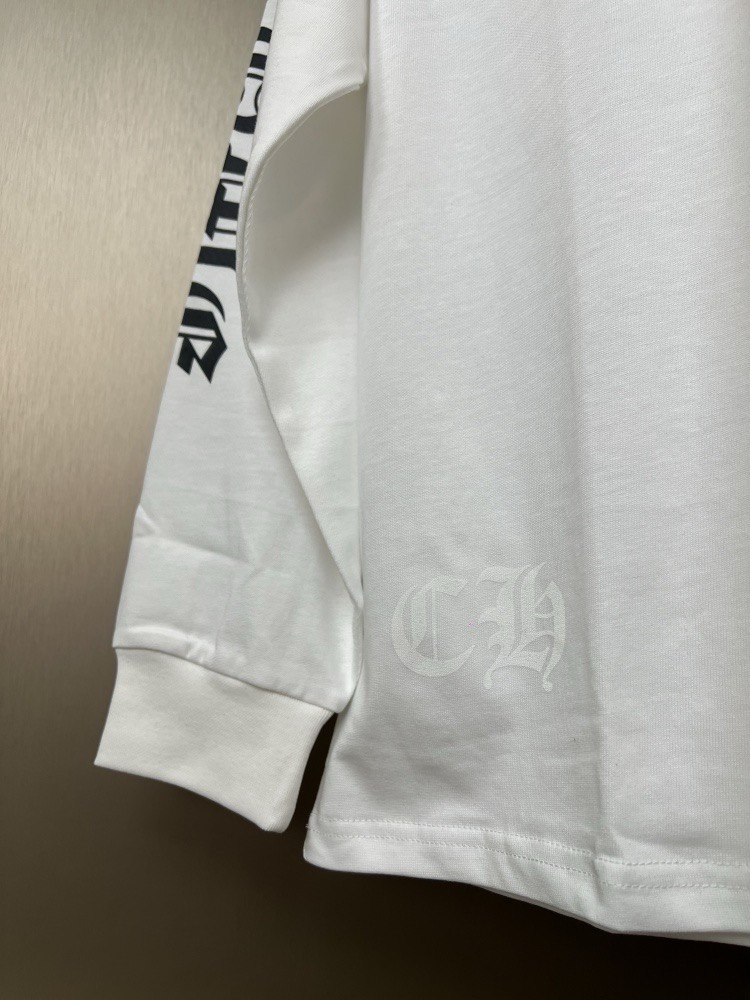 Chrome Hearts 2025FW New Style Sanskrit Letter Neckline Casual Long-Sleeved Shirt for Couples