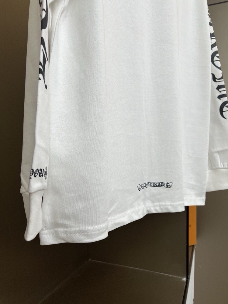 Chrome Hearts 2025FW New Style Sanskrit Letter Neckline Casual Long-Sleeved Shirt for Couples