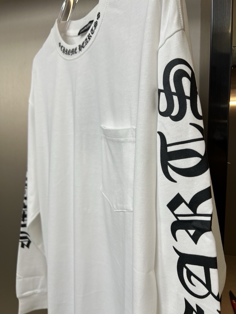 Chrome Hearts 2025FW New Style Sanskrit Letter Neckline Casual Long-Sleeved Shirt for Couples