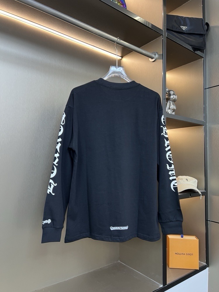 Chrome Hearts 2025FW New Style Sanskrit Letter Neckline Casual Long-Sleeved Shirt for Couples