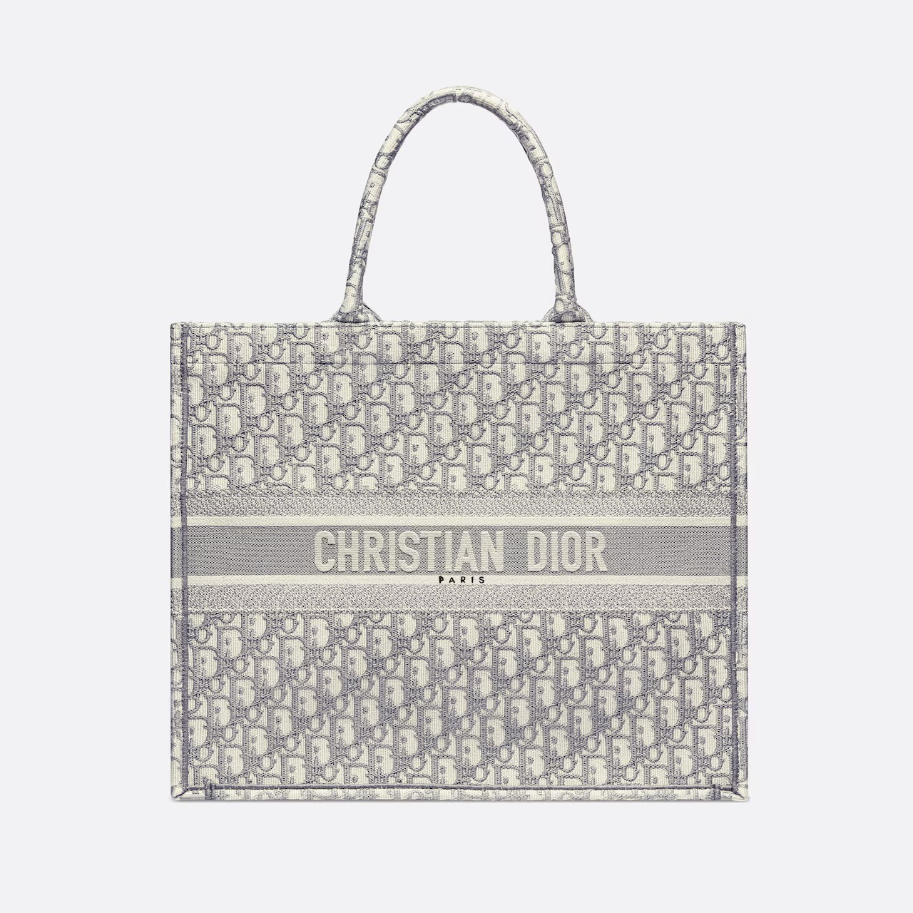 【Dior】Dior Book Tote バッグ ラージ ディオール オブリーク エンブロイダリー (42 x 35 x 18.5 cm)
