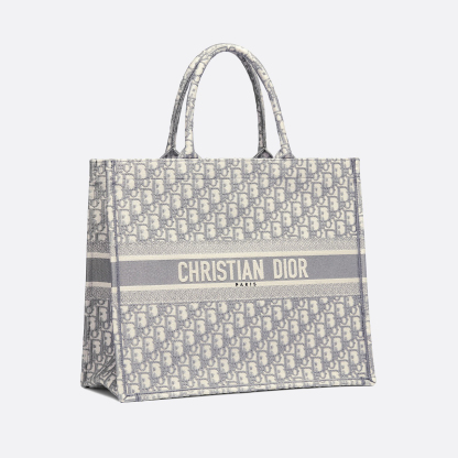 【Dior】Dior Book Tote バッグ ラージ ディオール オブリーク エンブロイダリー (42 x 35 x 18.5 cm)