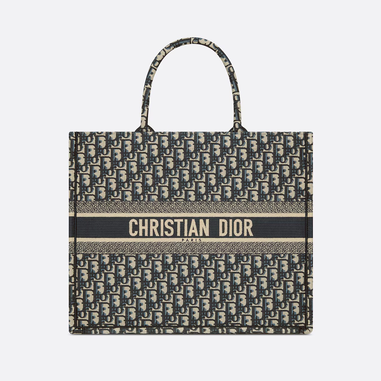 【Dior】Dior Book Tote バッグ ラージ ディオール オブリーク エンブロイダリー (42 x 35 x 18.5 cm)