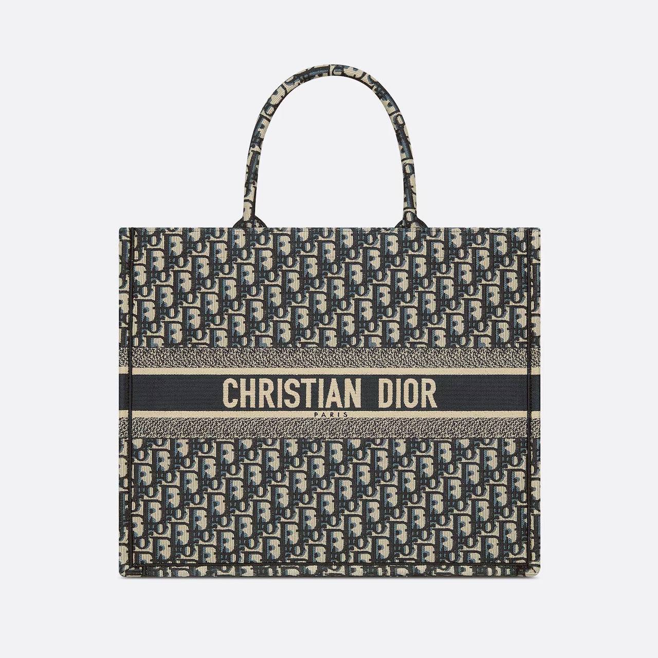 【Dior】Dior Book Tote バッグ ラージ ディオール オブリーク エンブロイダリー (42 x 35 x 18.5 cm)