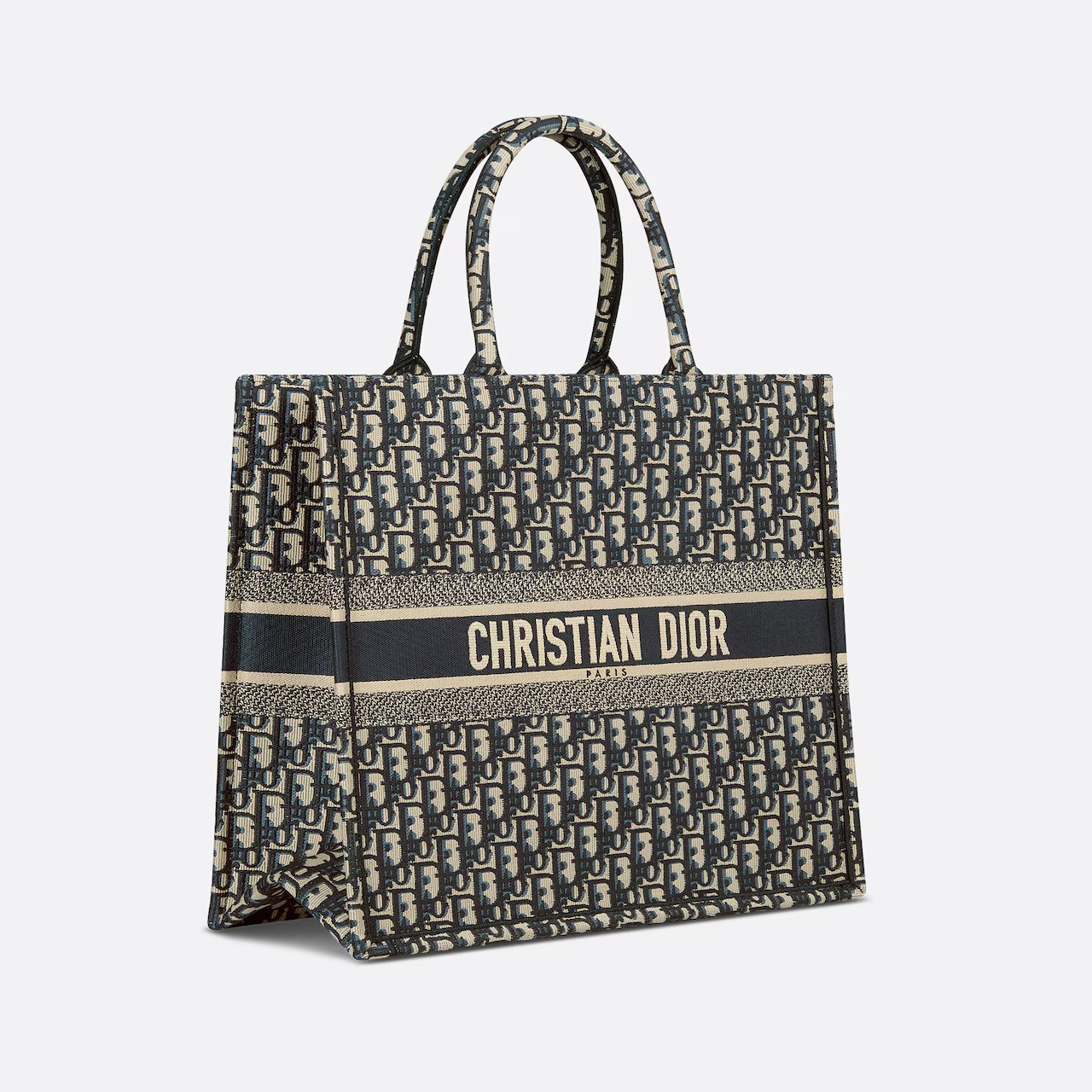 【Dior】Dior Book Tote バッグ ラージ ディオール オブリーク エンブロイダリー (42 x 35 x 18.5 cm)