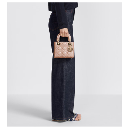 【Dior】Lady Dior バッグ ミニ カナージュ ラムスキン