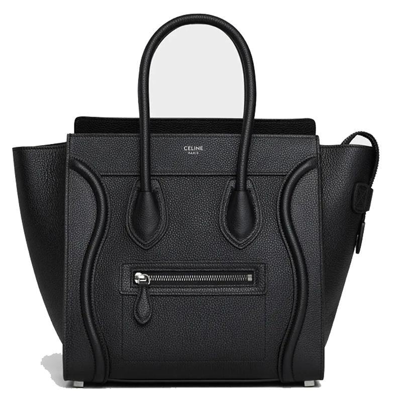 【Celine】マイクロラゲージ◆ドラムドカーフスキン◆ハンドバッグ◆芸能人愛用者多数