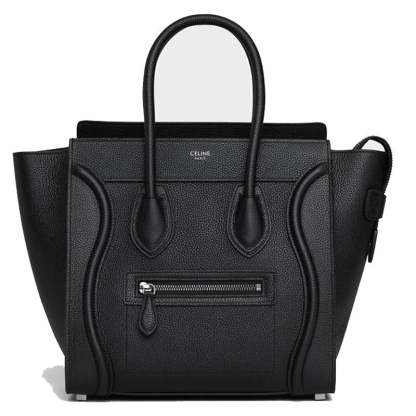 【Celine】マイクロラゲージ◆ドラムドカーフスキン◆ハンドバッグ◆芸能人愛用者多数