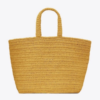 【Saint Laurent】 🔥Vivi雑誌掲載❤️藤井 サチ、東原亜希さんが推す！Raffia リヴ・ゴーシュトートバッグ