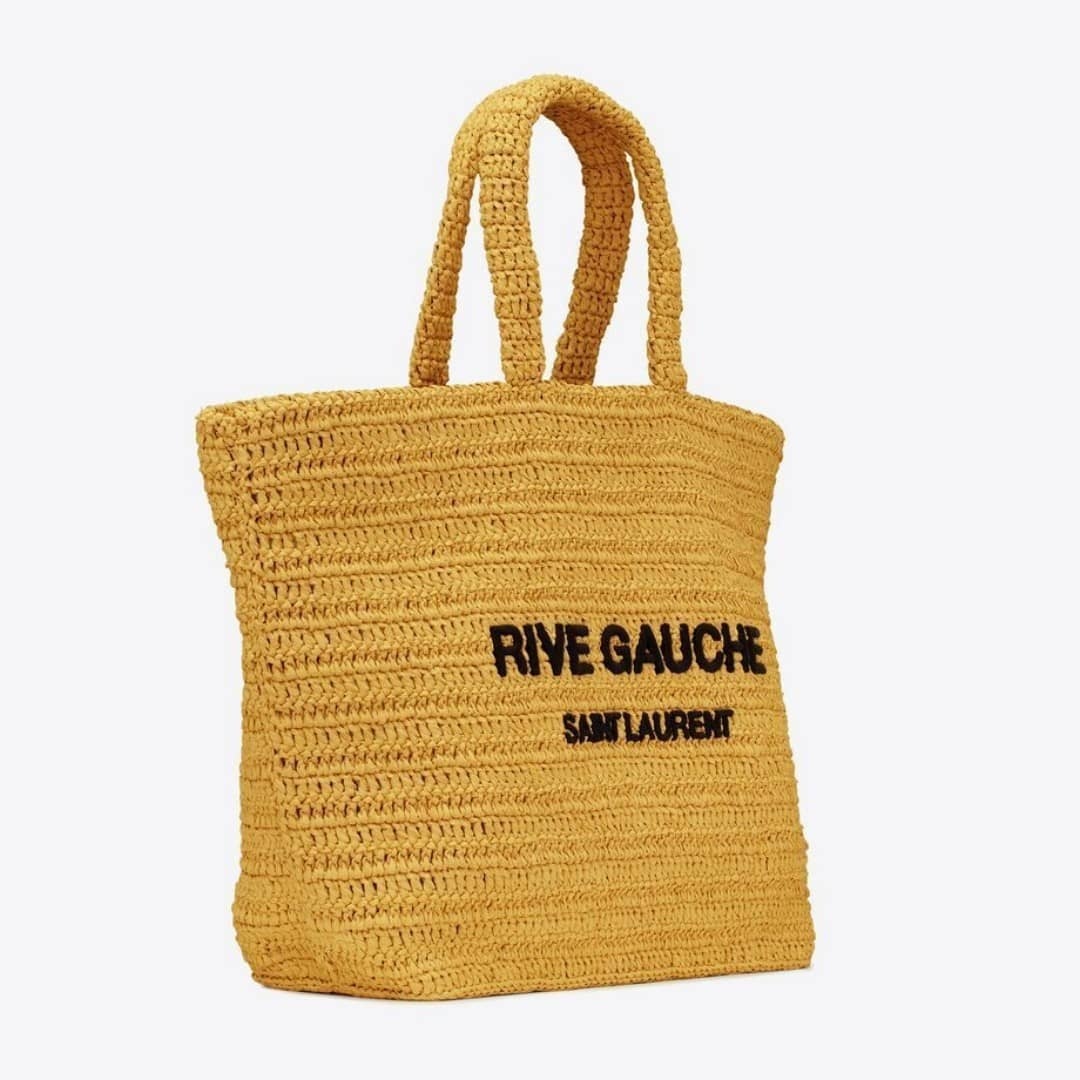 【Saint Laurent】 🔥Vivi雑誌掲載❤️藤井 サチ、東原亜希さんが推す！Raffia リヴ・ゴーシュトートバッグ