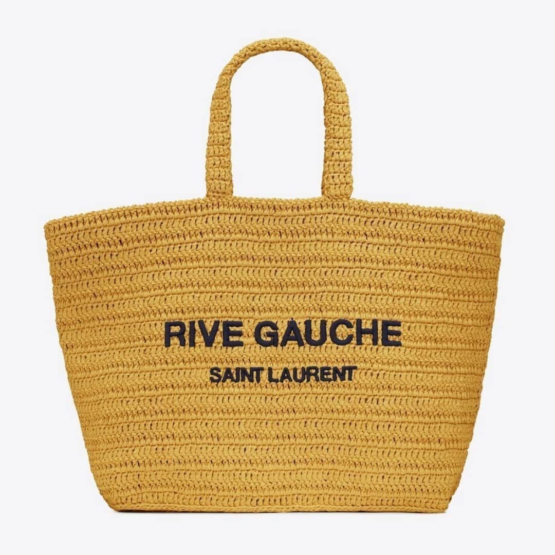 【Saint Laurent】 🔥Vivi雑誌掲載❤️藤井 サチ、東原亜希さんが推す！Raffia リヴ・ゴーシュトートバッグ