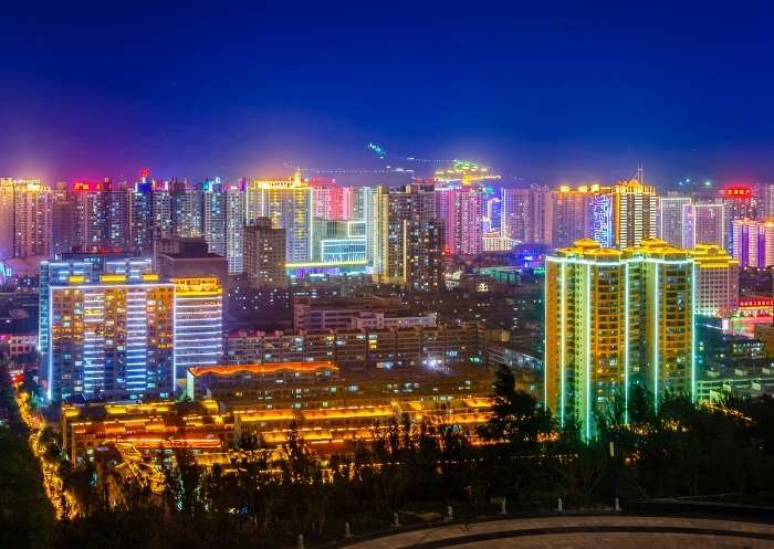 Night view of Xining, Qinghai