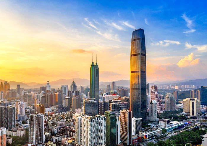Shenzhen skyscrapers - Kingkey 100 and Diwang Building